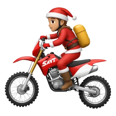 motocross christmasw sticker