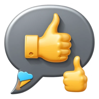 3D icon symbolizing reviewer and feedback, food app context, single object, modern and clean style, soft lighting, isolated, no background
 sticker