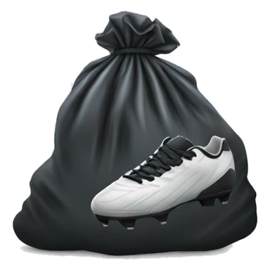Trash bag with soccer cleats  sticker