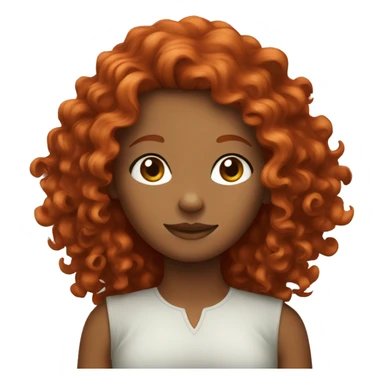 Redheaded curly hair girl sticker