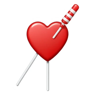 Une sucette en forme de cœur ￼ sticker