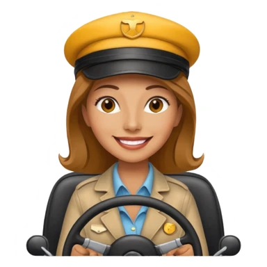 woman taxi driver sticker