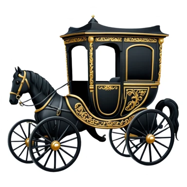 Black horse carriage in 1679 sticker