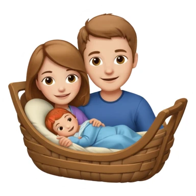 noel wood cradle with dee sticker