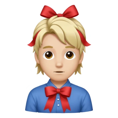 Caseoh but with with a ribbon on his hair sticker