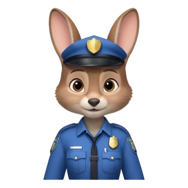 judy hopps with police suit from zootopia, pixar sticker