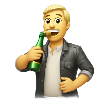 Drinking champagne from fire hose  sticker