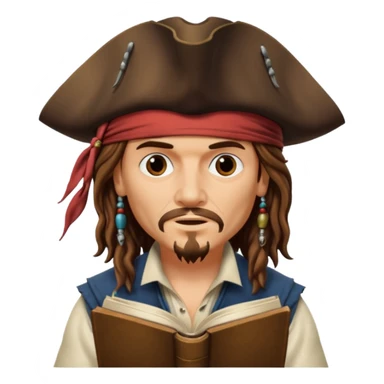 jack sparrow reading sticker