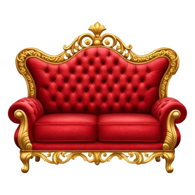Sparkly red sofa sticker