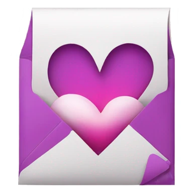 letter M made with heart sticker