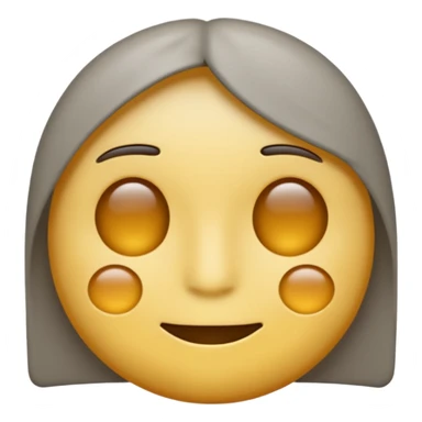 A neutral-colored emoji face (light gray or pale yellow) with half-closed eyes, small dark circles underneath, and a tiny straight-line mouth. A small power symbol (⏻) floats above the head or appears faded on the forehead, suggesting low energy or mental exhaustion. sticker