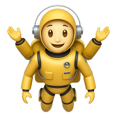 create an emoji of a smiley riding a jetpack sticker