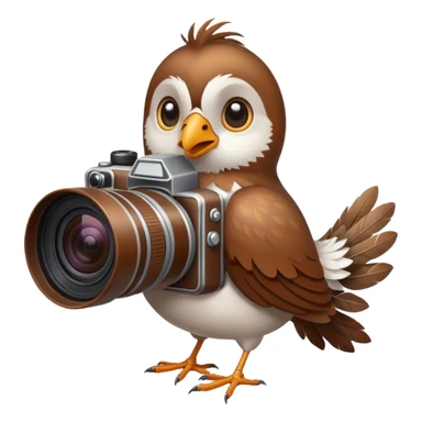 bird with a camera sticker