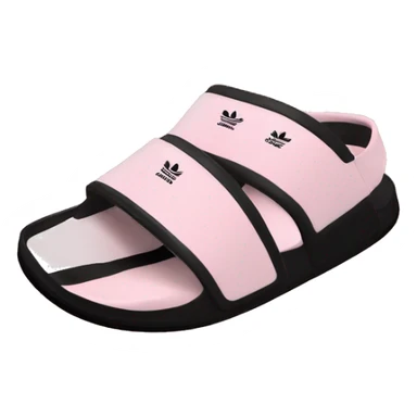adidas adilettes sandals comfort pink cloud and black sticker