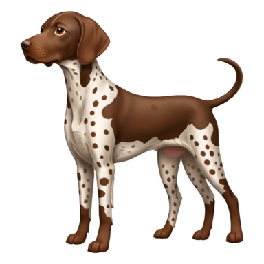 orange spotted german short haired pointer sticker