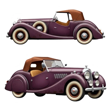 very fast 1936 jaguar roadster rustic rusty lowered low rider antique rat hot rodded blackberry and cherrywood pearl mod caravan sticker
