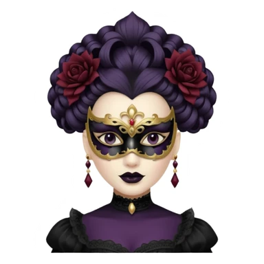 (the person is transformed into a masquerade gothic queen:1.5) sticker