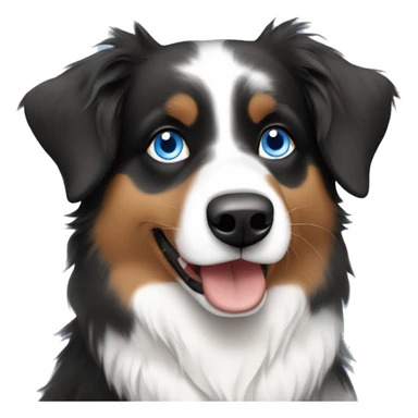 Australian shepherd with blue eyes sticker