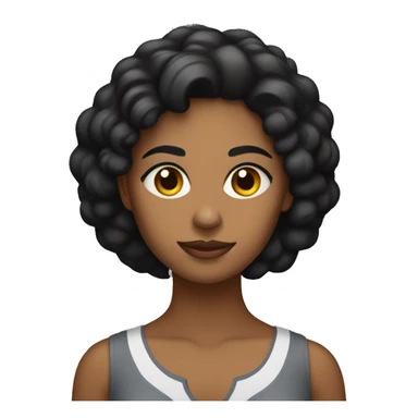 mujer morena pelo negro sticker