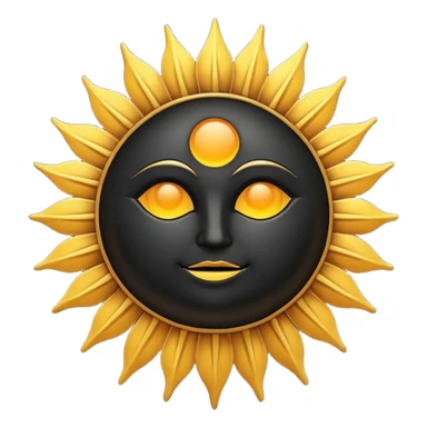Gothic sun without face sticker