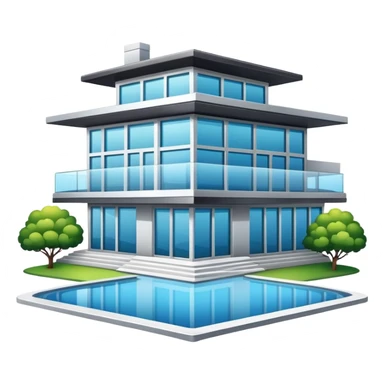 Billionaire mansion home icon sticker
