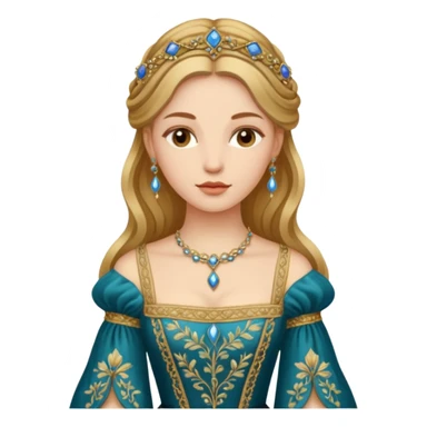  portrait of a Renaissance woman sticker