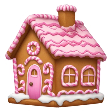Pink girly gingerbread house sticker