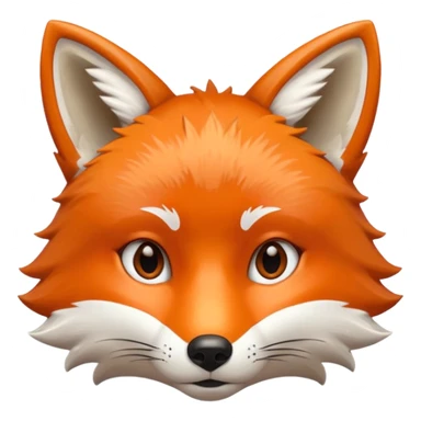 fox face detailed sticker