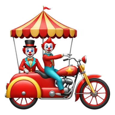 Circus motorbike circus car  sticker