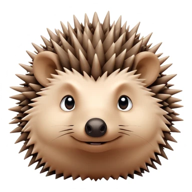 really cute confused hedgehog face with wooden thorny bramble stem wrapped around its forehead, spiky asymmetric thorns, no leaves, only face and neck visible sticker