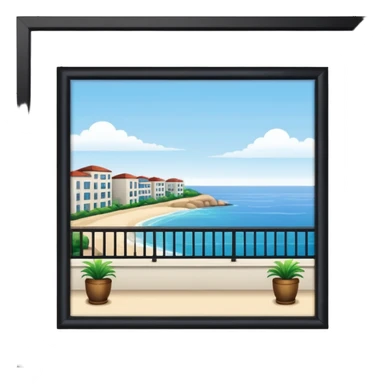 apartment with sea view sticker