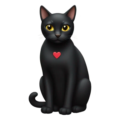 A black cat wearing “I love my step mom”  sticker