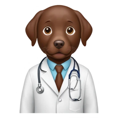 Chocolate lab doctor sticker