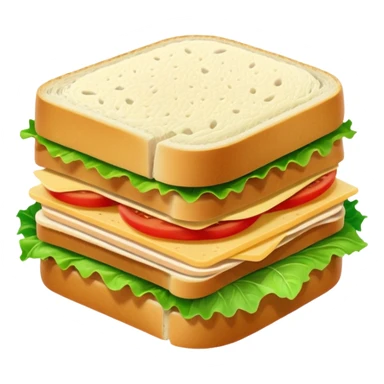 sandwich with white bread, thin sliced chicken, provolone cheese and lettuce, no tomato. sticker