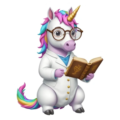 Unicorns read book
A full body of scholar unicorn wearing round glasses, reading a thick ancient tome.












 sticker