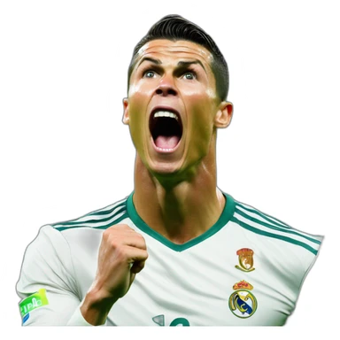 cristiano ronaldo shouting siuuu sticker