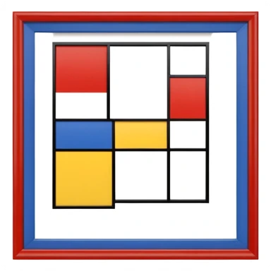Piet Mondrian, Composition with Red Blue and Yellow painting frame sticker