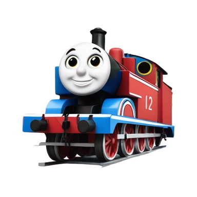 thomas the tank engine with us flag colors sticker