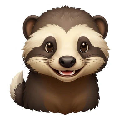 the honey badger smiles slyly sticker