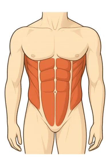 muscoli del core (addominali) senza scritted sticker