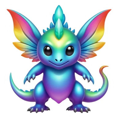 Epic divine legendary complex detailed iridescent gradients aesthetic-Fakémon-creature-scenery sticker