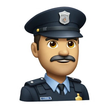 Policia barba blanca sticker