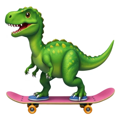 Dinosaur riding on a skateboard sticker