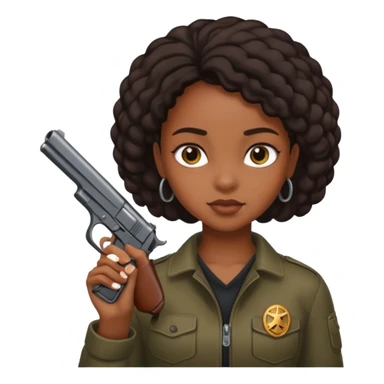 Black girl with a gun sticker