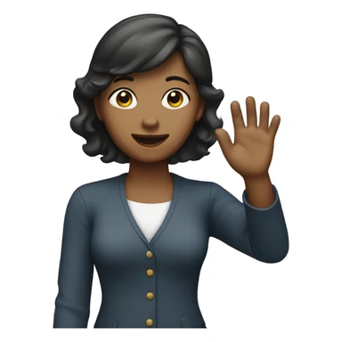 Woman waving  sticker