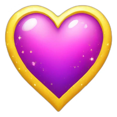 pink-and-purple-heart-with-yellow-sparkles sticker