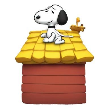 snoopy dominating woodstock sticker