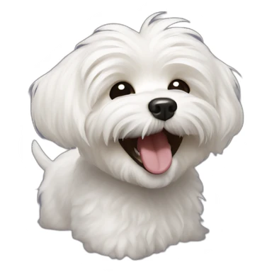 dog bichon havanese laughing sticker