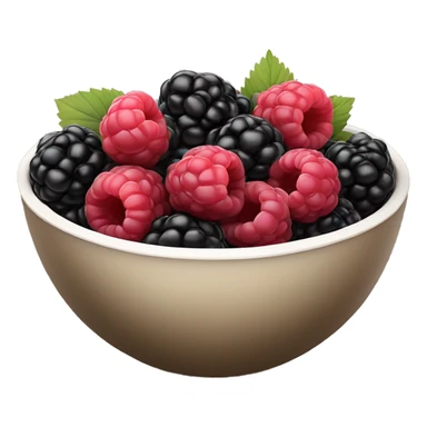 bowl of blackberries and raspberries  sticker