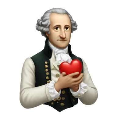 Goethe holds the heart in his hand sticker
